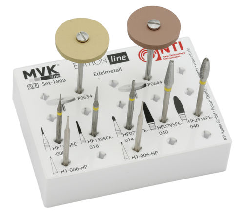 Fresa de laboratorio dental - Edelmetall-Set - MVK-line - de metal / de pulido