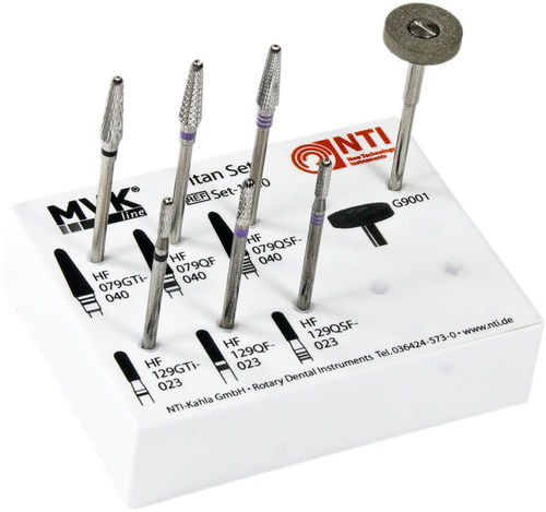 Fresa de laboratorio dental - Titan-Set - MVK-line - de titanio / de corte / cónica