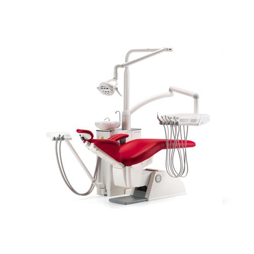 Unidad de tratamiento dental con sillón electroneumático - Carving Plus Drop - O.M.S. S.p.A. OFFICINE MECCANICHE SPECIALIZZATE   - con portainstrumentos / con luz