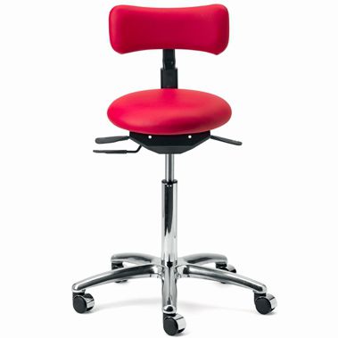 Taburete para odontología - OMS1  - O.M.S. S.p.A. OFFICINE MECCANICHE SPECIALIZZATE   - con respaldo regulable / con ruedas