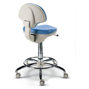 Taburete para odontología - AG70011 - PROMED - de altura variable / con respaldo / con ruedas