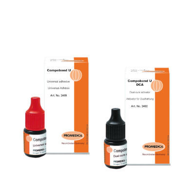Adhesivo para restauración dental - Compobond U - Promedica Dental Material GmbH   - vidrio ionómero / para cerámica / fotopolimerizable