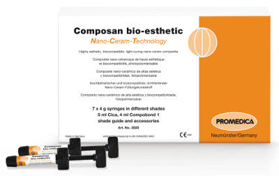 Material dental de composite - Composan bio-esthetic - Promedica Dental Material GmbH   - para restauración dental / de los dientes anteriores / translúcido