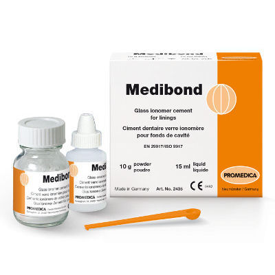 Adhesivo dental para la obturación de canales - Medibond - Promedica Dental Material GmbH   - vidrio ionómero