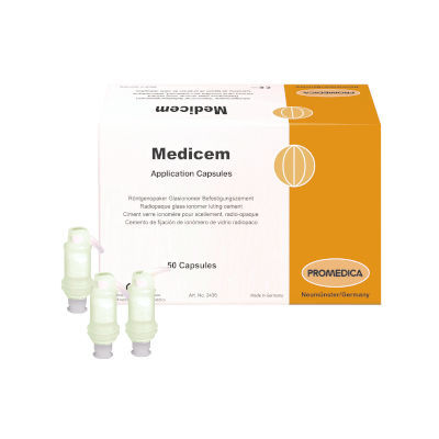 Adhesivo dental para puente dental - Medicem AC - Promedica Dental Material GmbH   - para corona / para inlays dentales / para onlays dentales