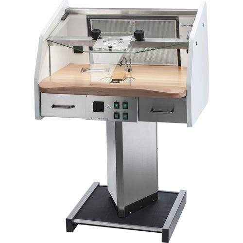 Puesto de trabajo para laboratorio dental de acero inoxidable - ERGORET CC - REITEL Feinwerktechnik