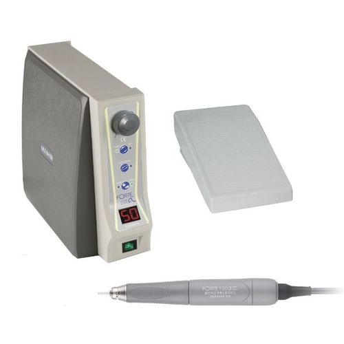 Unidad de control para micromotor de laboratorio dental - FORTE200α-D - SAESHIN - eléctrica sin cepillo / mando de rodilla / con pieza de mano