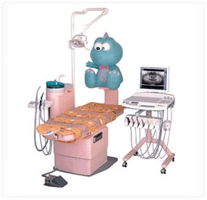 Unidad de tratamiento dental con sillón - Taurus Sante Kids - Shinhung - con portainstrumentos / con luz / pediátrica