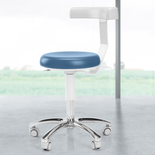 Taburete para odontología - T8 - Stern Weber - de altura variable / con ruedas / con respaldo