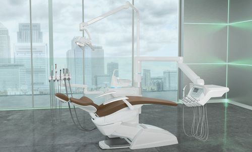Unidad de tratamiento dental con sillón - S220TR - Stern Weber - compacta / con reposacabezas flexible / con monitor