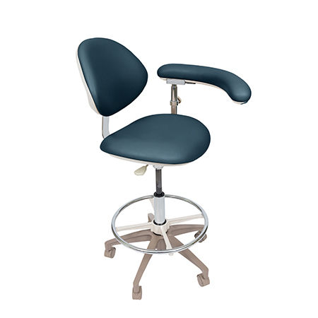 Taburete para odontología - DELUXE ASSISTANT - Summit Dental Systems   - de altura variable / con reposabrazos / con respaldo