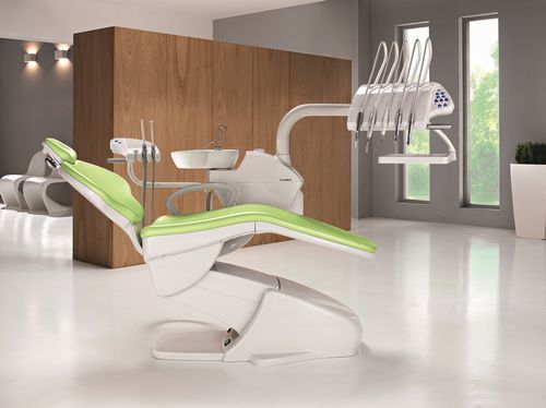 Unidad de tratamiento dental con sillón - Friend Plus - SWIDENT - con portainstrumentos
