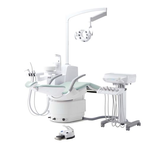 Unidad de tratamiento dental con sillón hidráulico - EURUS S4 - Takara Belmont Italy - con reposacabezas flexible / con sistema de higiene / con portainstrumentos