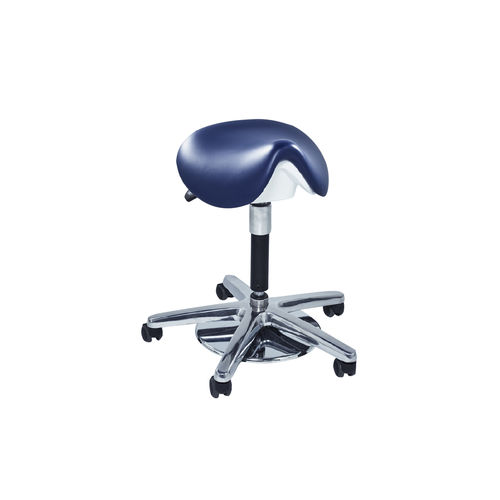Taburete para centro sanitario - ERGO S - TECNODENT - basculante / con ruedas / con forma de silla de montar