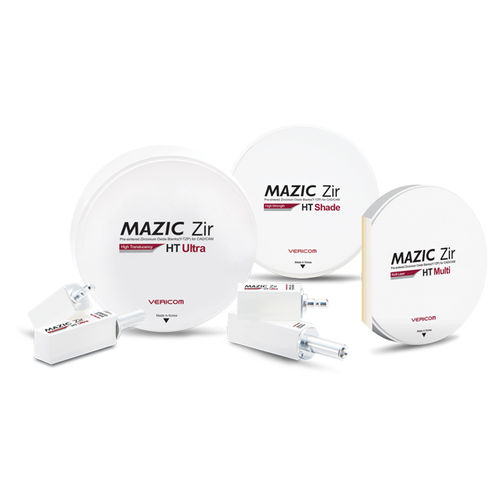 Material dental de circonio - MAZIC Zir - VERICOM Co., Ltd.   - para inlays dentales / para carillas dentales / CAD CAM
