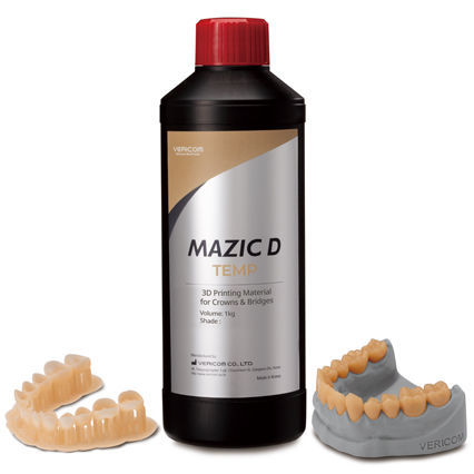 Material dental para impresión en 3D - MAZIC D TEMP - VERICOM Co., Ltd.   - para corona / para puente dental / biocompatible