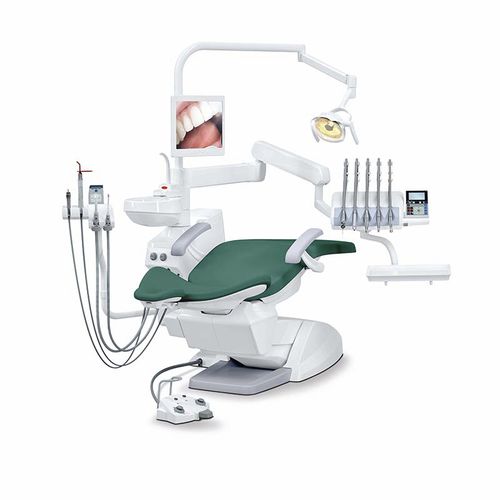 Unidad dental con monitor - V286 - Suzhou Victor Medical Equipment - con portainstrumentos / con luz