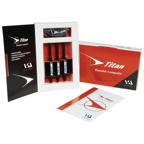 Material dental de composite fluido - Titan  - Vista Dental Products   - para restauración dental / translúcido / blanco