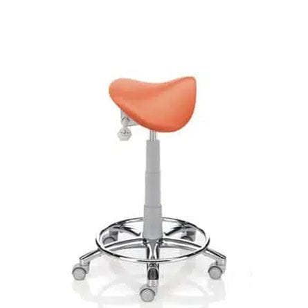 Taburete para odontología - ESTRO SL - VITALI S.R.L.   - de altura variable / con ruedas / con forma de silla de montar