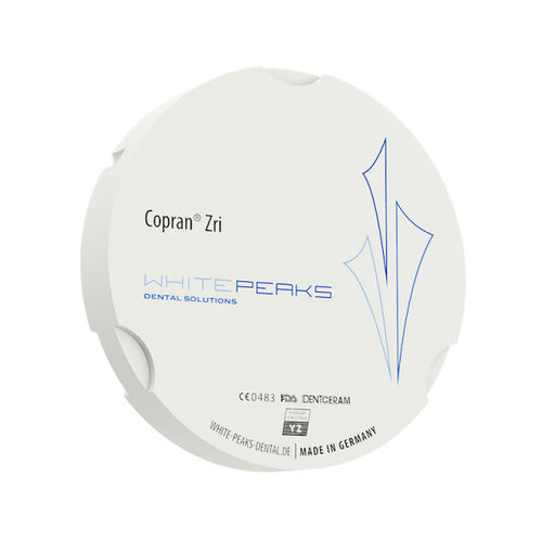 Material dental de circona - Copran® Zri 95 - Whitepeaks Dental Solutions GmbH - para puente dental / blanco / precoloreado