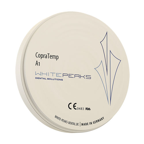 Material dental de PMMA - CopraTemp 98 - Whitepeaks Dental Solutions GmbH - para restauración dental / transparente / multicolor