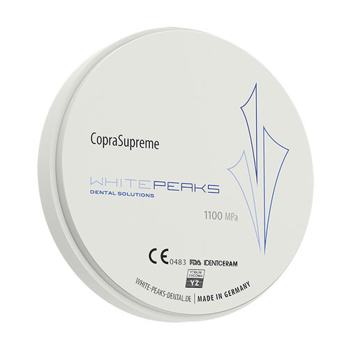Material dental de circona - CopraSupreme 98 - Whitepeaks Dental Solutions GmbH - para restauración dental / translúcido / blanco