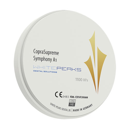 Material dental de circona - CopraSupreme Symphony 98 - Whitepeaks Dental Solutions GmbH - para restauración dental / para dientes posteriores / de los dientes anteriores
