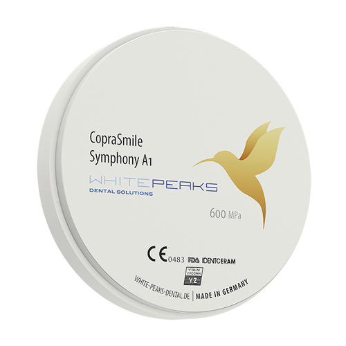 Material dental de circona - CopraSmile Symphony 98 - Whitepeaks Dental Solutions GmbH - para restauración dental / para dientes posteriores / de los dientes anteriores