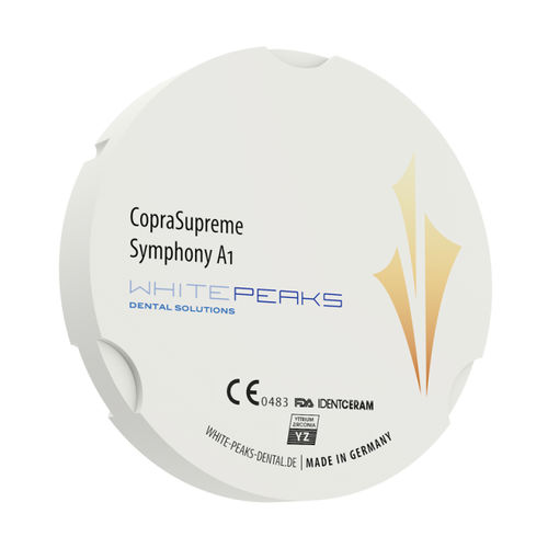 Material dental de circona - CopraSupreme Symphony 95 ZZ - Whitepeaks Dental Solutions GmbH - para restauración dental / para dientes posteriores / de los dientes anteriores