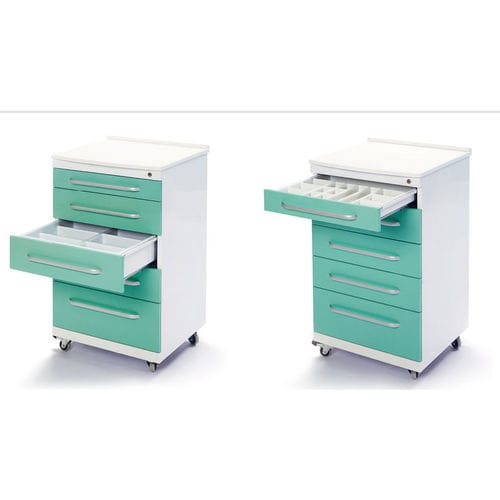 Armario para instrumental dental - HTC-E - Sinol Dental Limited - con cajón / con ruedas