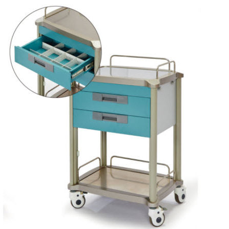 Carro para instrumental dental - HTC-S1 - Sinol Dental Limited - para cuidados / con cajón