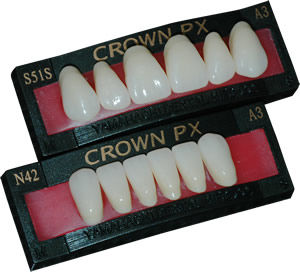 Prótesis dental de resina - CROWN PX  - YAMAHACHI DENTAL MFG., CO.   - de los dientes anteriores