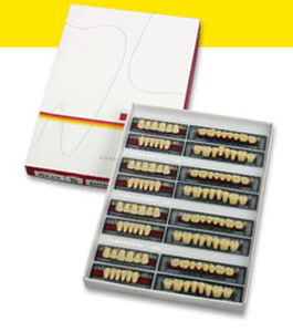 Prótesis dental de fibra acrílica - COMBINATION SET - YAMAHACHI DENTAL MFG., CO.   - para dientes posteriores / de los dientes anteriores