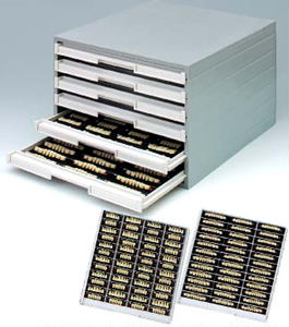 Armario para ordenar - YAMAHACHI DENTAL MFG., CO.   - para prótesis dentales / para instrumental dental / de hospital