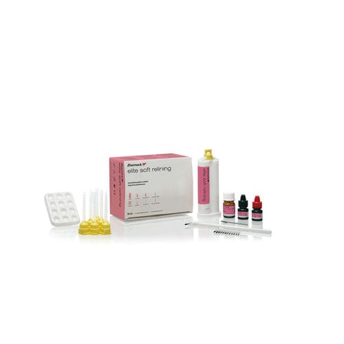 Material dental de silicona - Elite Soft Relining - Zhermack - para moldes para impresiones dentales / para laboratorio dental