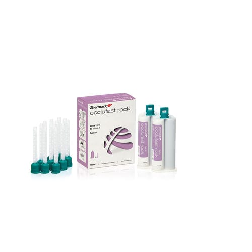 Material dental de silicona - Occlufast Rock - Zhermack - para moldes para impresiones dentales / ortodóntico / de fresado