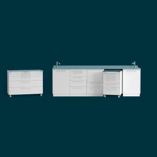 Armario para instrumental dental - EDRO  - Zilfor - para clínica dental / con cajón / con fregadero