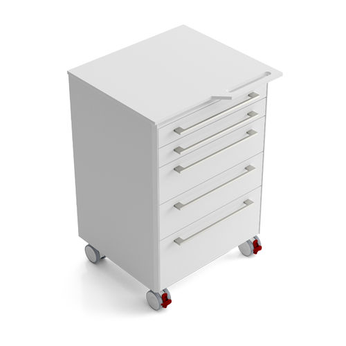 Carro médico - PMR5AH - Zilfor - para instrumental dental / de almacenamiento / 5 cajones