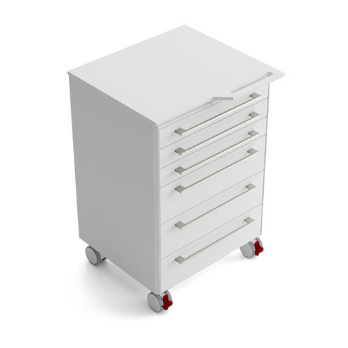 Carro médico - PMR6AH - Zilfor - para instrumental dental / de almacenamiento / 6 cajones