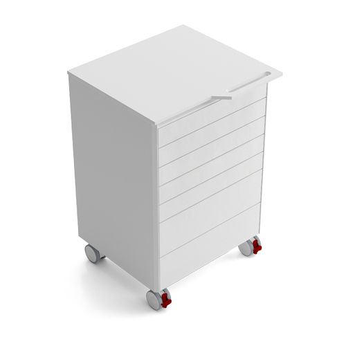 Carro médico - PMR7AT - Zilfor - para instrumental dental / de almacenamiento / 7 cajones