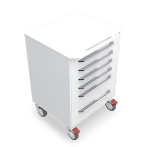 Carro médico - ALR6AH - Zilfor - de uso general / 6 cajones / móvil