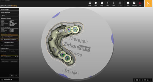 Módulo de software de simulación - Nesting  - Zirkonzahn - de formación de prototipos / FAO / de laboratorio dental