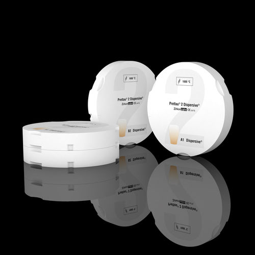 Material dental de circona - Prettau® 2 Dispersive® - Zirkonzahn - para restauración dental / translúcido / biocompatible