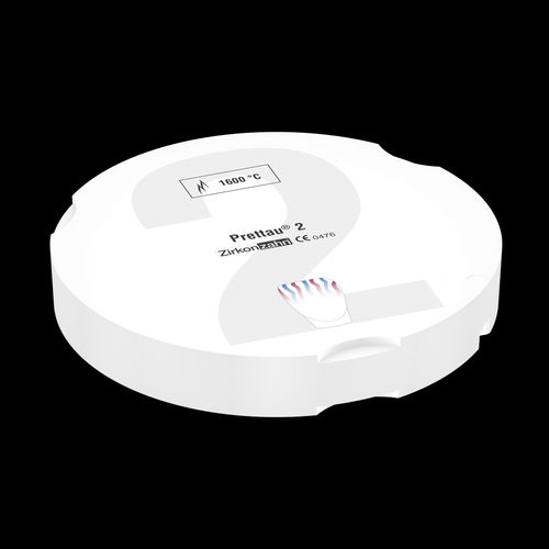 Material dental de circona - Prettau® 2 - Zirkonzahn - para restauración dental / translúcido / biocompatible