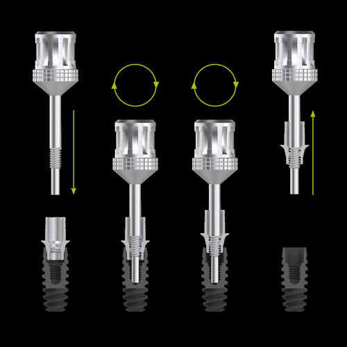 Instrumento de retracción para pilar de implante - Zirkonzahn - para análogos de implantes