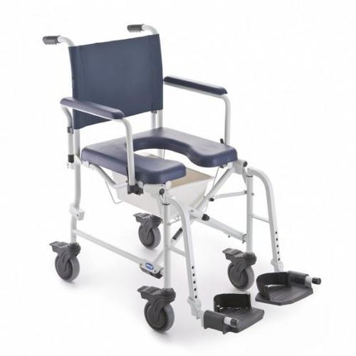 Silla de ducha con reposabrazos - Lima - Invacare - con ruedas / con reposapiés / con respaldo