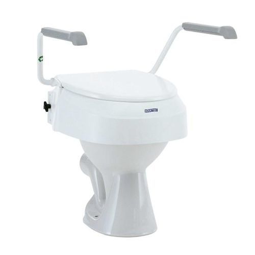 Elevador para inodoro con reposabrazos - Aquatec 900  - Invacare - de altura regulable / con tapa
