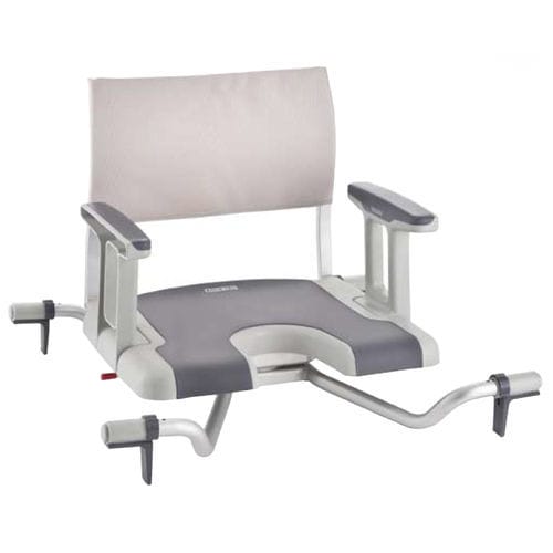 Silla de ducha con reposabrazos - Aquatec Sorrento - Invacare - con apertura higiénica / con respaldo / suspendida