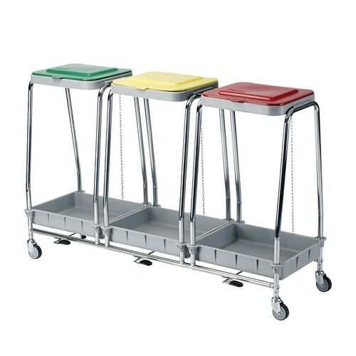 Carro para bolsas para ropa sucia - F-LP-580-T-CR - Behmpat Producciones S.L - médico / de transporte / 3 bolsas