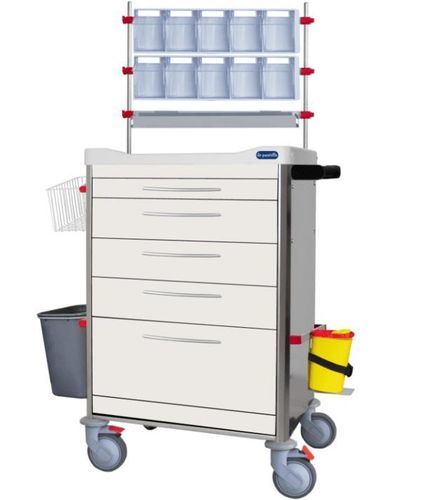 Carro para cuidados - F-DINOX-K3 - Behmpat Producciones S.L - de hospital / de acero inoxidable / con canasta